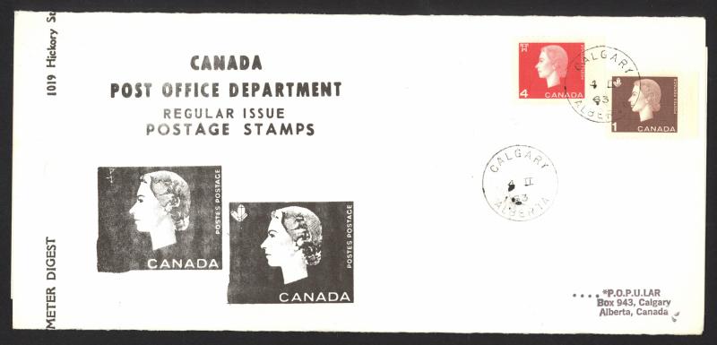 Canada Sc# 401 404 (cachet) FDC (b) 1963 2.4 Queen Elizabeth Definitive