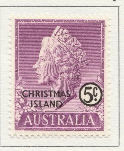 1958 English Colony British Colony CHRISTMAS ISLAND 5cMH* Stamp A28P25F28328-