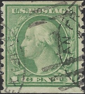 US Scott #443 Used VF 1 Cent Perf 10 Vert. George Washington Coil Stamp