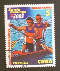 CUBA Sc# 4315  PAN AMERICAN GAMES Santa Domingo 5c KAYAKING  2003 used cto