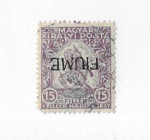 Hungary Sc #8a 15f  with inverted overprint used VF