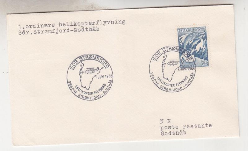 GREENLAND, 1965 Helicopter FlIght cover STROMFJORD to GOTHAB