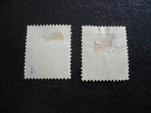 Stamps - French IndoChina - Scott# 30, 35 - Used Partial Set of 2 Stamps