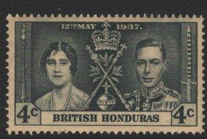 British Honduras Sc#113 MH - a little toned, tan gum