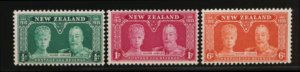 NEW ZEALAND 199-201 MINT NH 1935 SILVER JUBILEE KGV