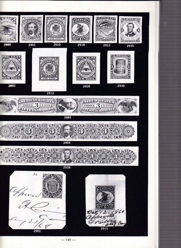 US Revenues Kelleher Auction 592, 1992, Including Joyce M&M Proofs, Essays, E...