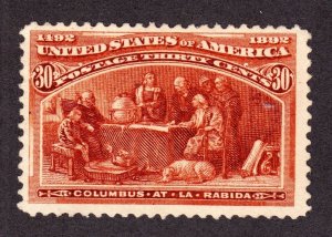 US 239 30c Columbian Exposition Mint VF OG NH SCV $725