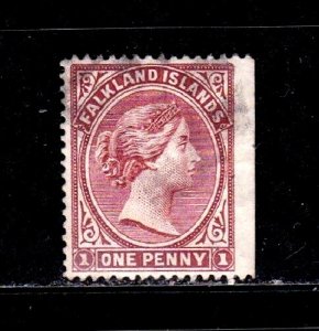 Falkland Islands stamps #5c, red brown, used, CV $95.00