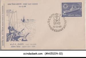 INDIA - 1968 NAVY DAY / I.N.S. NILGRI / SHIP - FDC