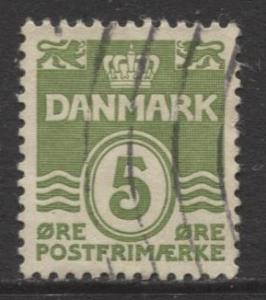 Denmark - Scott 223 - Definitive Issue -1933 - Used - Single 5o Stamp