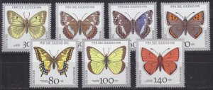 GERMANY BUND [1991] MiNr 1512-19 ( **/mnh ) Schmetterlinge