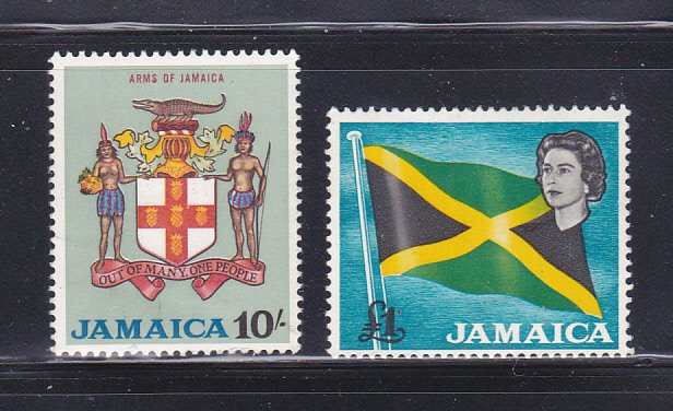 Jamaica 231-232 MNH Coat Of Arms And Flag