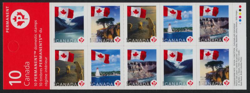 Canada 2193a Booklet BK341 MNH Flags, Polar Bears, Lighthouse, Sirmilik Park