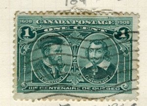 CANADA; 1908 early Quebec issue fine used 1c. value