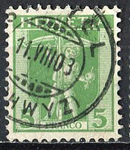 Switzerland 1907: Sc. # 128; Used Single Stamp