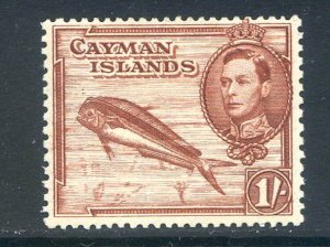 Cayman Islands 1/- Red Brown SG123 Mounted Mint