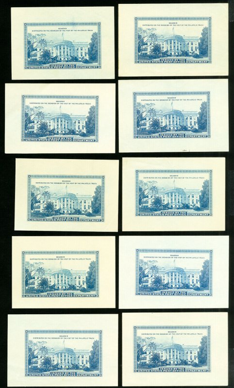 US Stamps VF Lot of 10 Philatelic Truck S/S NH