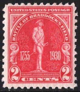 SC#688 2¢ Battle of Braddock's Field (1930) MNH