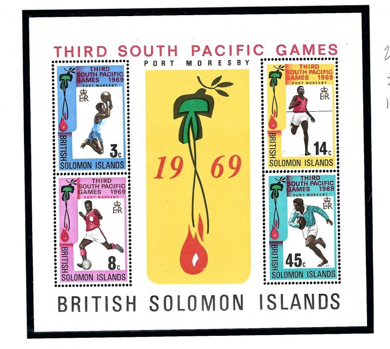 Solomon Is 201a MNH 1969 South Pacific Games S/S