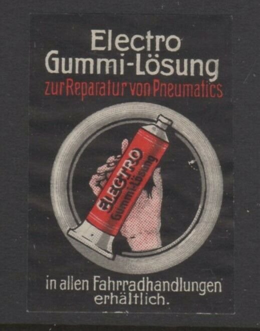 Germany- Electro-Rubber Compound to Repair Pneumatics - Advertising Stamp, NG