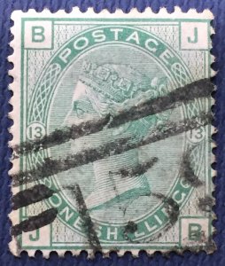 GB 1876 QV 1s Plate 13 Used GLASGOW 159 SG#150 GB5304