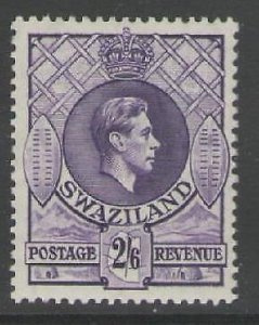 SWAZILAND SG36 1936 2/6 BRIGHT VIOLET p13½x13 MTD MINT