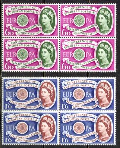 Great Britain Sc# 377-378 MNH block/4 1960 CEPT 1st