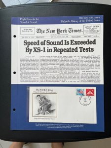 NY times Philatelic history of US panel: Flight exceeds the speed of sound