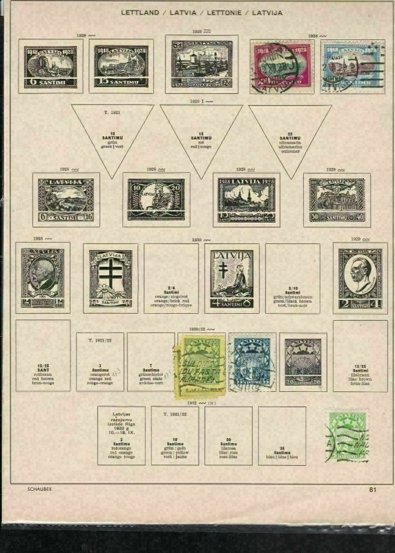latvia stamps page ref 18177 