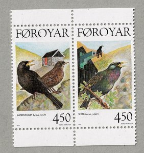 Faroe Islands #330-331 MNH pair ,  birds