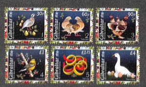 Gibraltar 2022, The Twelve days of Christmas 6v, MNH