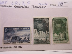 AUSTRALIAN ANTARCTIC TERRITORY  AAT  Scott  L2, L3 & L5  MNH  LotC  Cat $18