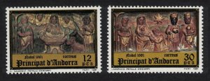 Andorra Sp. Christmas Carvings from Encamp Church 2v 1981 MNH SG#135-136