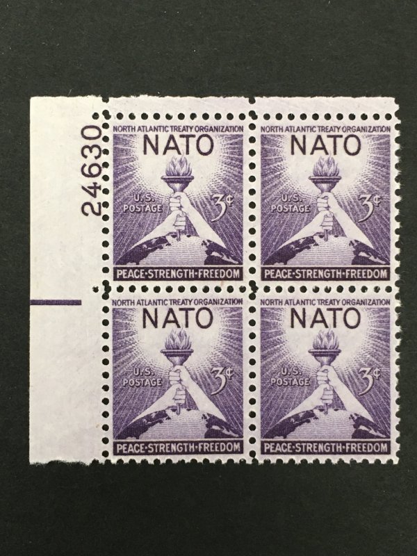 Scott # 1008 NATO, MNH Plate Block of 4