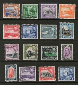 Cyprus 1938 Sc 143-55 set MH