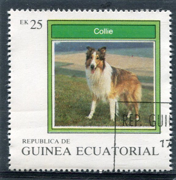 Equatorial Guinea 1977 DOG COLLIE 1 stamp Perforated CTO Used