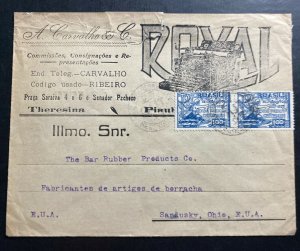 1927 Montevideo Uruguay Commercial Cover To Sandusky OH USA Royal Typewriter