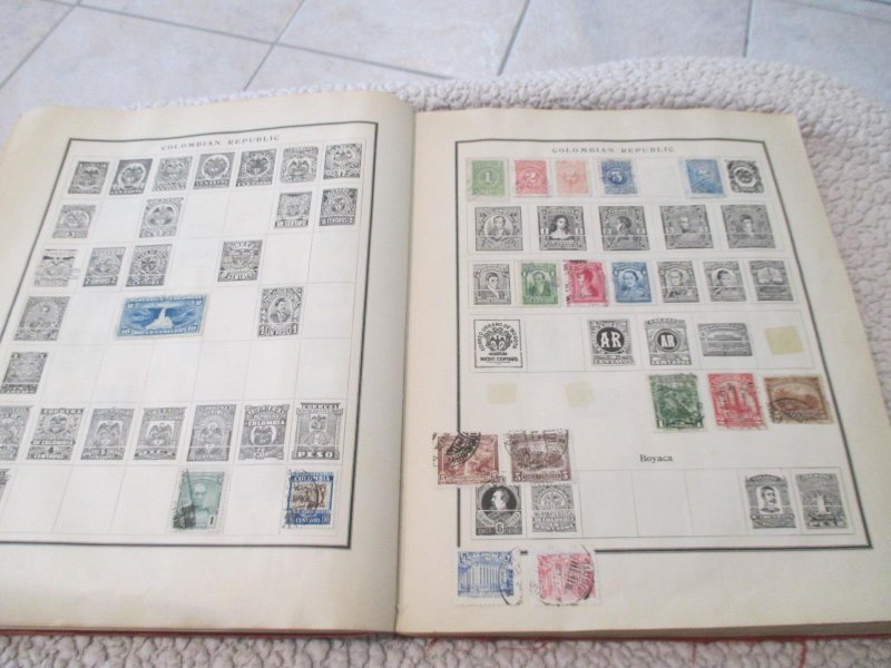 VEGAS - Battered 1928 Scott Album - OLD Stamps Incl China  >160 Photos! FE604