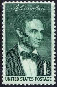 SC#1113 1¢ Lincoln Sesquicentennial Issue: Lincoln by George Healy (1959) MNH