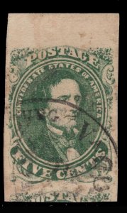 MOMEN: US STAMPS CSA #1 IMPERF USED XF LOT #85835**