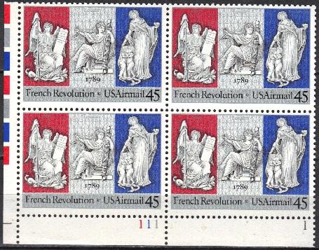 C120, PB-4 #111-1L/L. \French Revolution\ MNH .45 cent