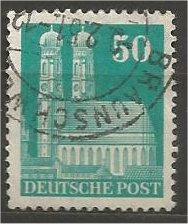 GERMANY, 1948, used 50pf bluish green, Munich Scott 653a