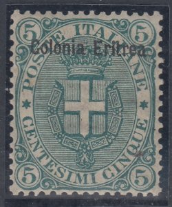 Italy Eritrea - Sassone n. 3 cat.1000$ SUPER CENTERED MH*