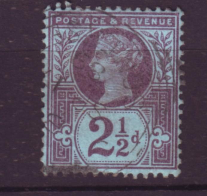 J19752 Jlstamps 1887-92 great britain used #114 queen