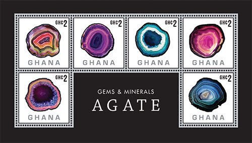Ghana 2013 - Gems and Minerals - Sheet of 6 Stamps - Scott #2739 - MNH