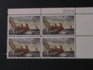 ​UNITED STATES-1962 SC#1207-WINSLOW HOMER-MNH-IMPRINT PLATE BLOCK-62-YEARS OLD