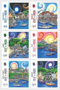Isle of Man - Postfris/MNH - Complete set Harbours 2025