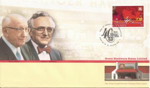 2004 Canada FDC Sc 2032 Home Hardware - 40th Anniversary Home Hardware Stores