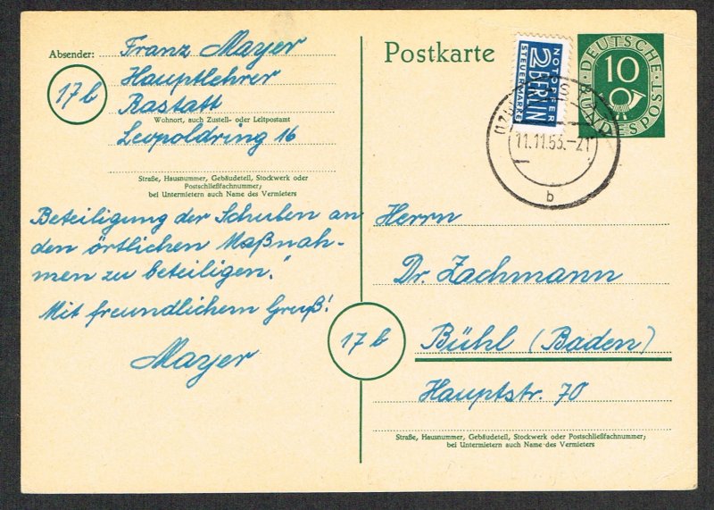 Germany Postal Card P12 Type II