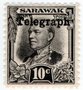 (I.B) Sarawak Telegraphs : Overprint 10c